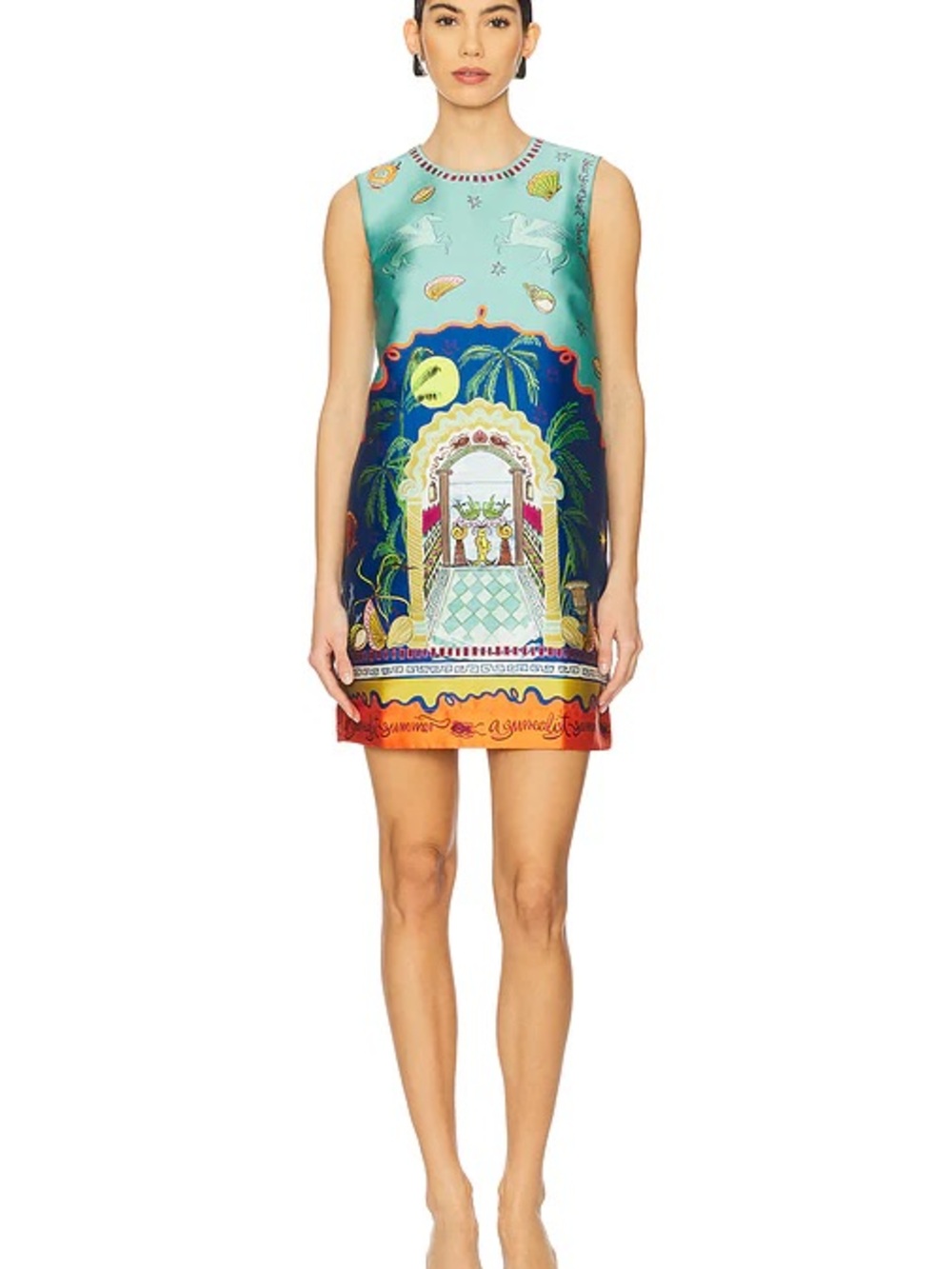 ALÉMAIS Surrealist Summer Mini Dress Size 4